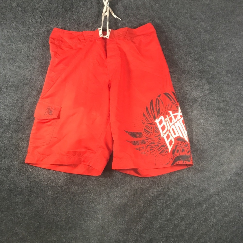 Billabong Board Shorts Mens 30 Red Good Vintage Graphic Drawstring M195NHIS